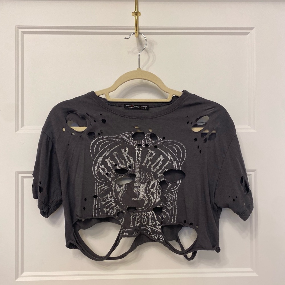 Rock Rose Couture crop tee